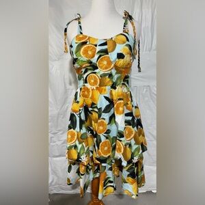 Rachel Parcell Citrus Print Dress - Yellow and Green
